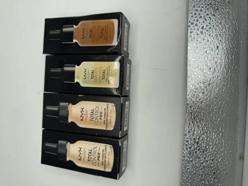 NYX Total Control Drop Foundation Lot 4 Light Pale Porcelain Shades 0.43oz NEW